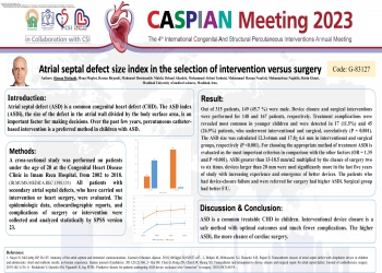 Atrial septal defect size index in the selection of intervention versus surgery