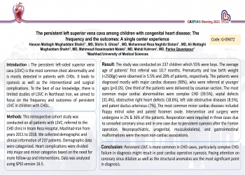 The persistent left superior vena cava among children with congenital heart disease; The frequency and the outcomes: A single center experience